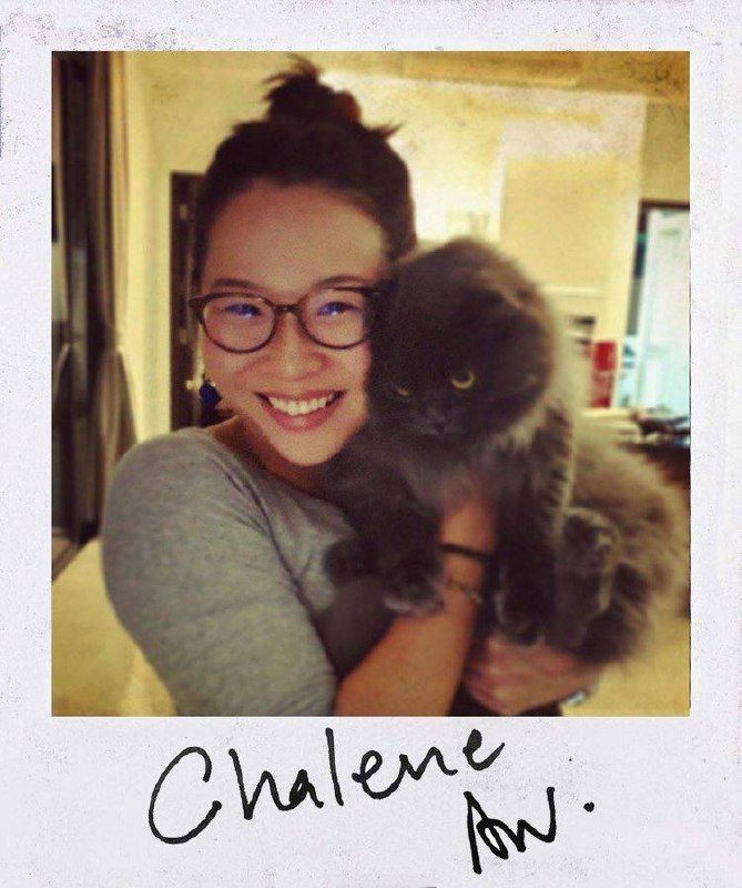 Chalene Aw with cat